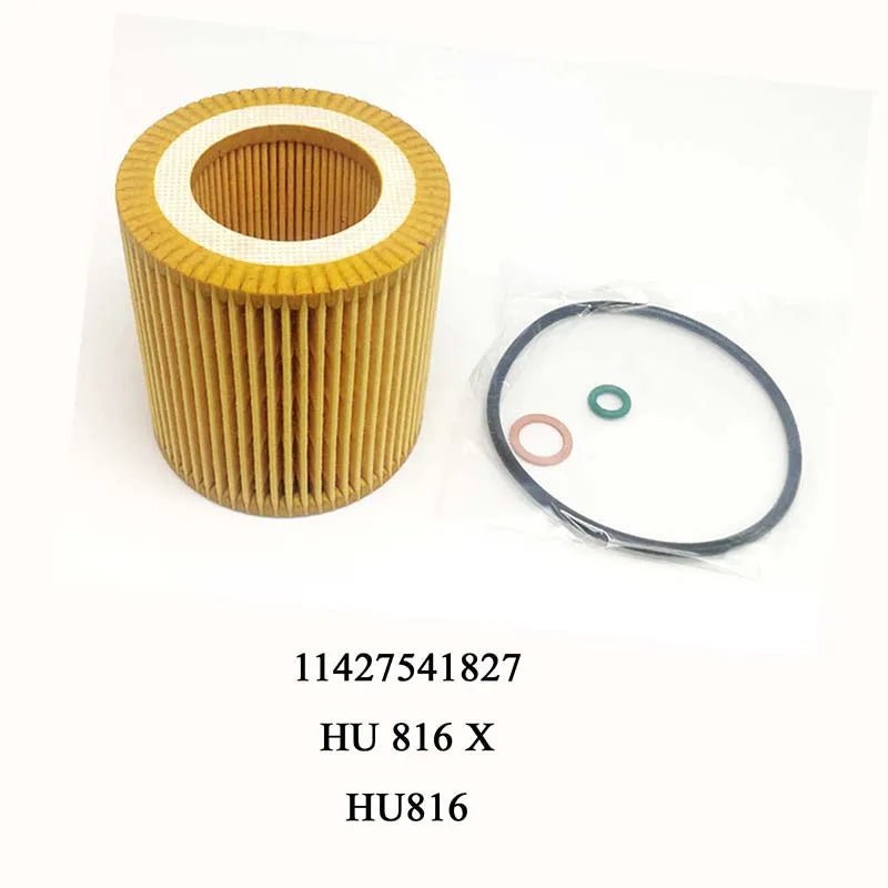 New Oil Filter Kit 11427566327 For BMW E60 E82 E88 E90 E92 E93 11427541827 HU816X