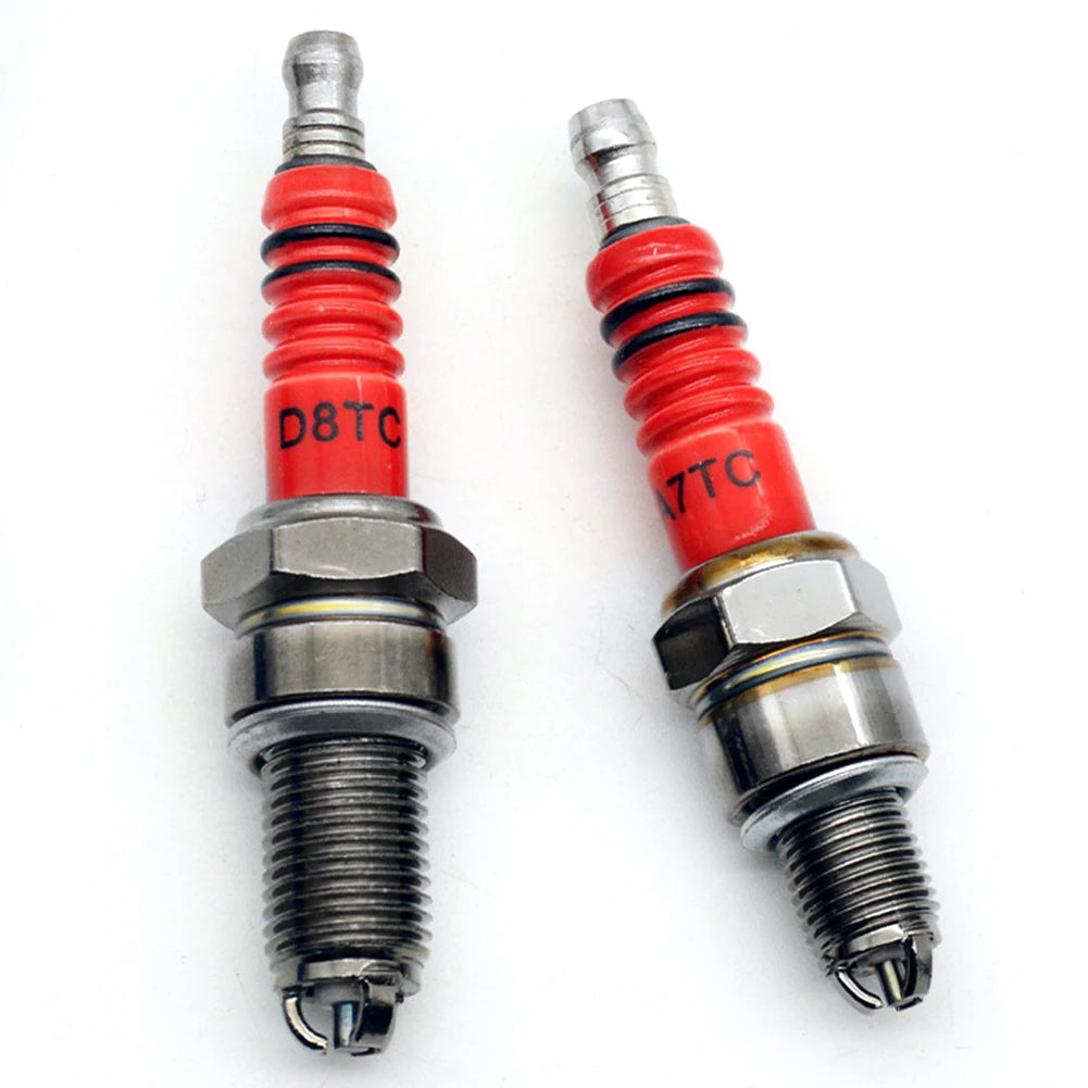 Spark Plug 3 Electrode 10/12mm A7TC D8TC Fits For ATV Scooter Dirt Bike Go Kart Motorcycle Accessories