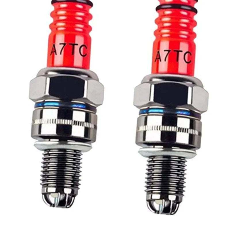 Racing 3 Electrode Spark Plug A7tc for 50cc 110cc 125cc 150cc Atv Scooter Dirt Bike Go Kart