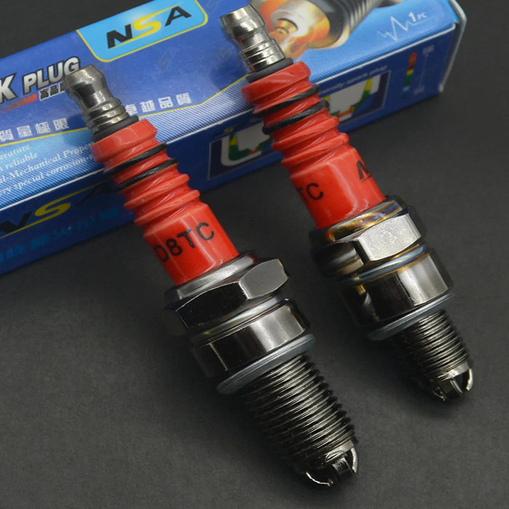 Spark Plug 3 Electrode 10/12mm A7TC D8TC Fits For ATV Scooter Dirt Bike Go Kart Motorcycle Accessories