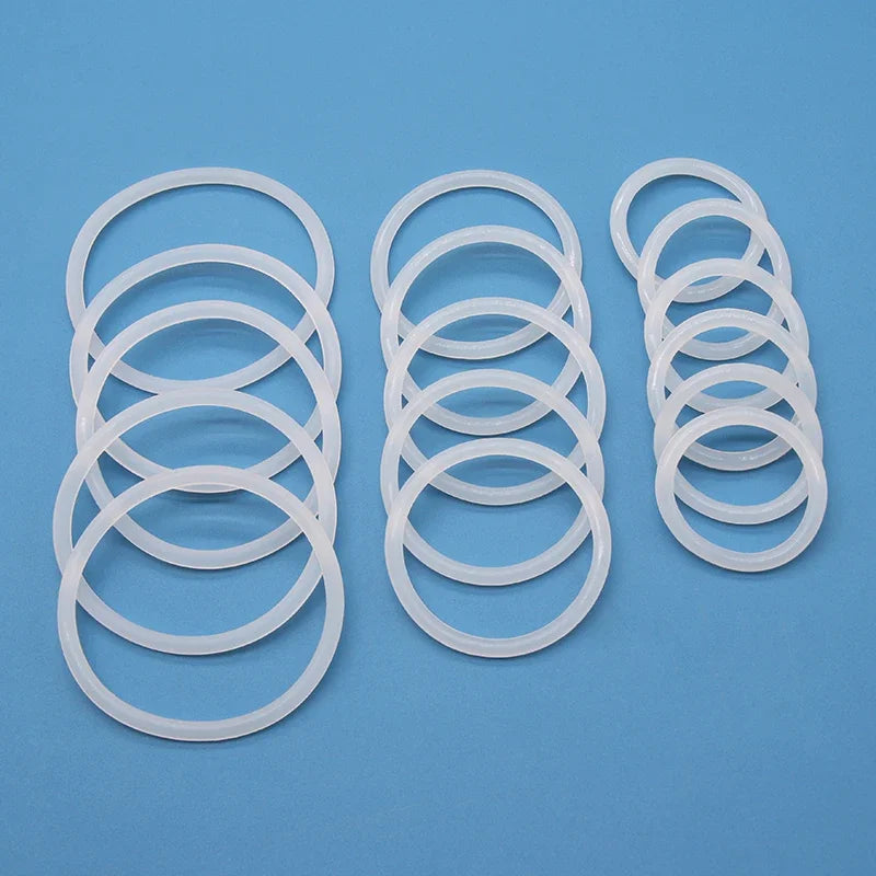 10pcs VMQ O Ring Gasket Thickness 2/3/4mm White Waterproof Washer Round O Shape Silicone Ring Food Grade