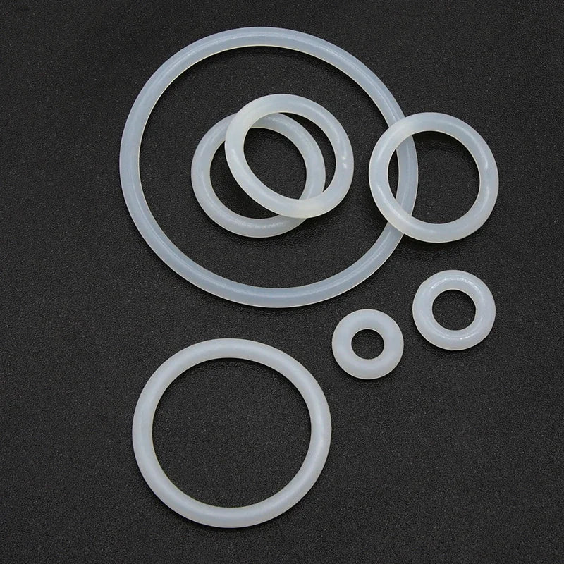 10pcs VMQ O Ring Gasket Thickness 2/3/4mm White Waterproof Washer Round O Shape Silicone Ring Food Grade