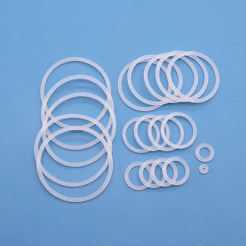 10pcs VMQ O Ring Gasket Thickness 2/3/4mm White Waterproof Washer Round O Shape Silicone Ring Food Grade