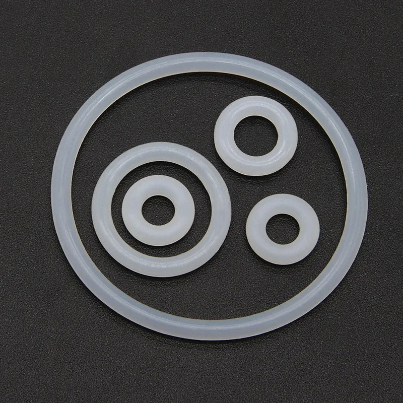 10pcs VMQ O Ring Gasket Thickness 2/3/4mm White Waterproof Washer Round O Shape Silicone Ring Food Grade