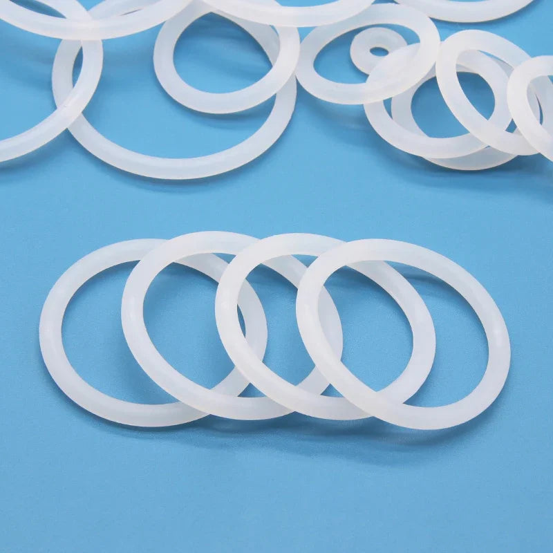 10pcs VMQ O Ring Gasket Thickness 2/3/4mm White Waterproof Washer Round O Shape Silicone Ring Food Grade